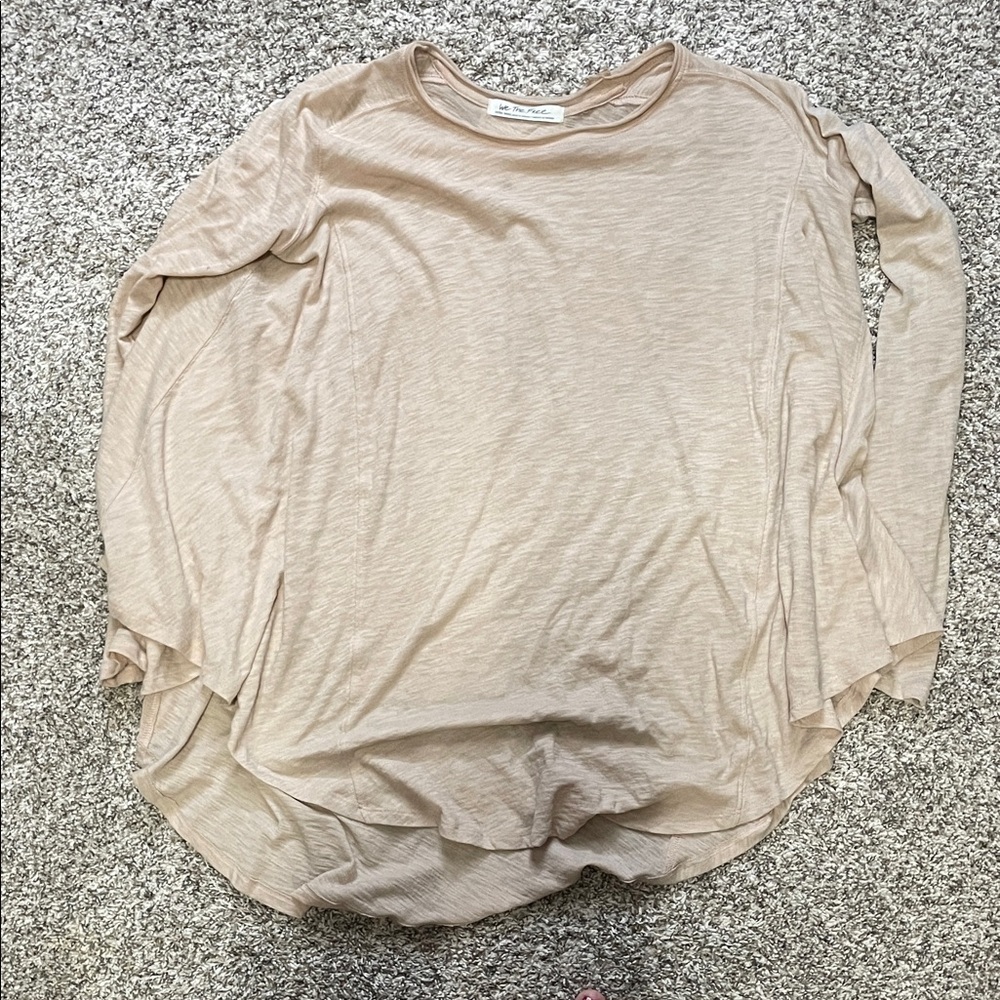 Free People: We The Free Light Beige Tee